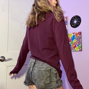 maroon king sleeve shirt